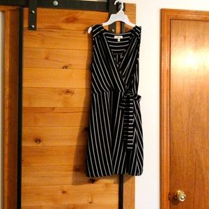Black striped dress